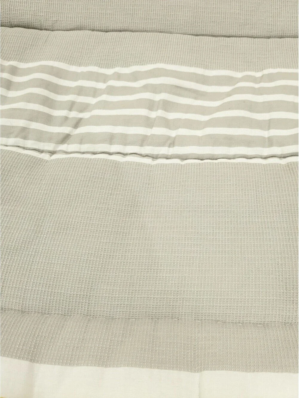Pottery Barn Teen Wyatt Stripe Comforter Full Queen blanket blue denim orange